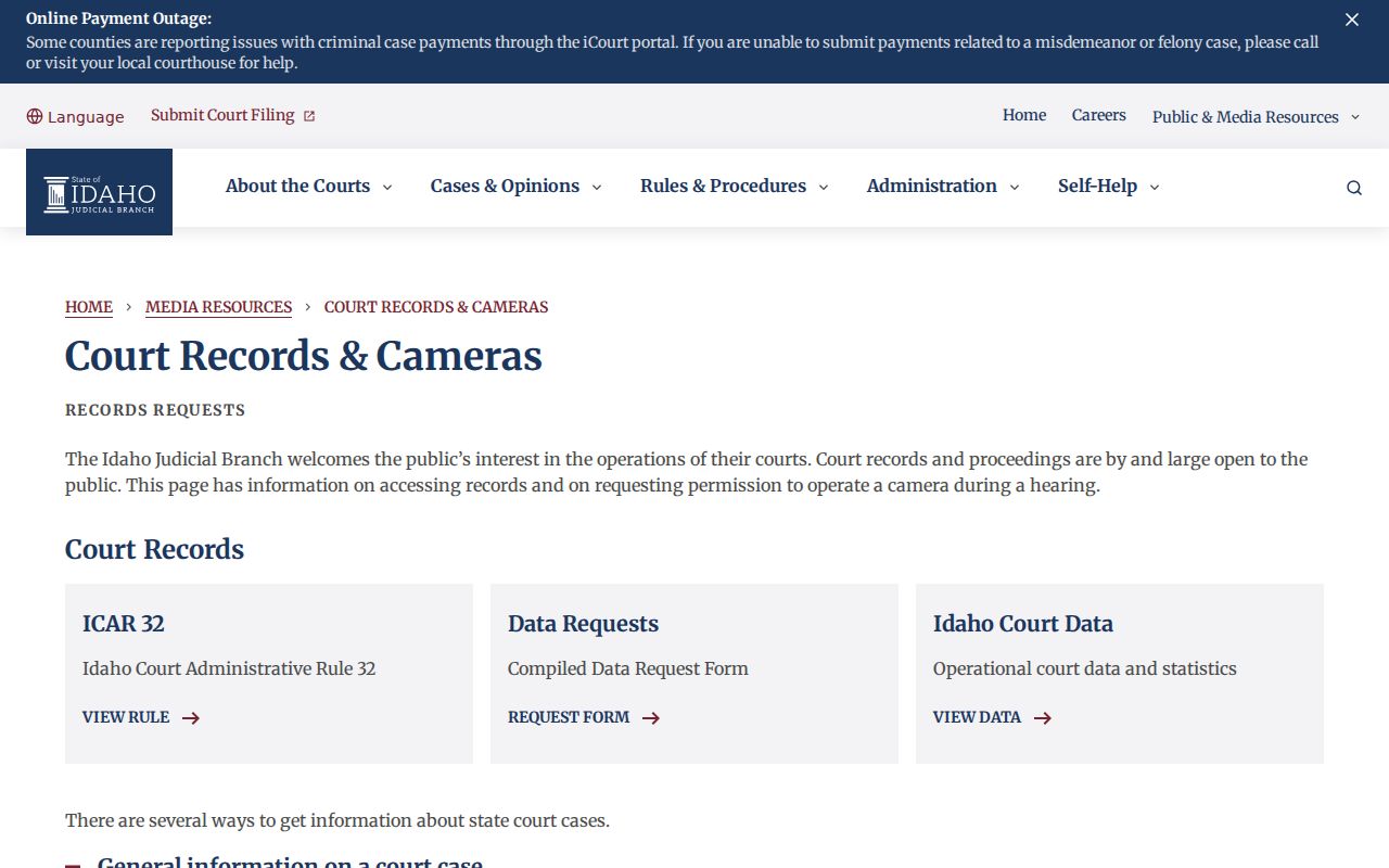 Idaho court records access guidance for Kuna and Ada County searches