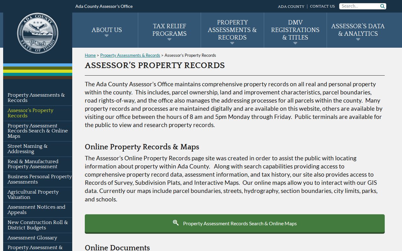 Kuna neighbors assessor property record guidance