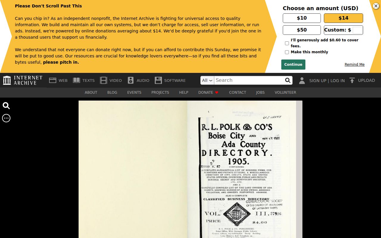 Kuna previous residents digitized Polk Boise directory