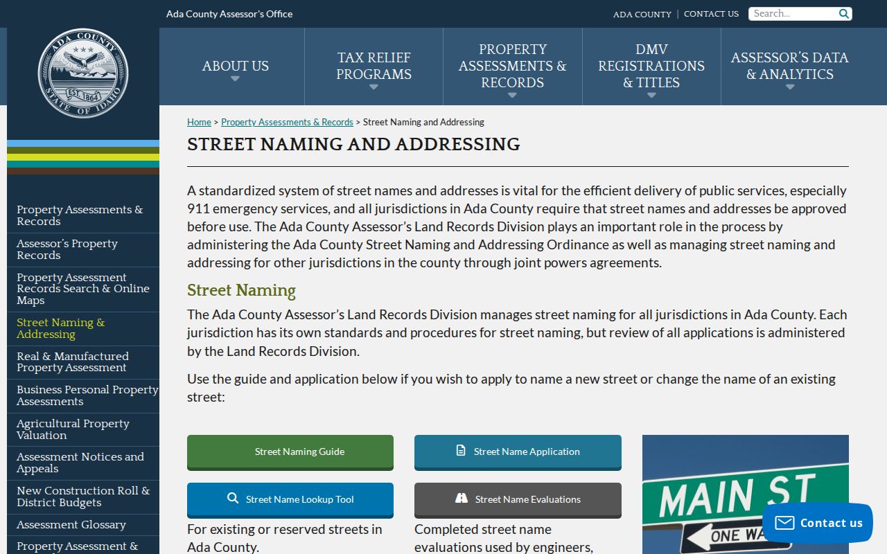 Kuna street directory street naming and addressing guidance